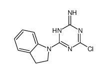 4-chloro-6-indolin-1-yl-1,3,5-triazin-2-amine Structure