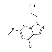 2-[4-chloro-6-(methylsulfanyl)-1H-pyrazolo[3,4-d]pyrimidin-1-yl]ethanol Structure