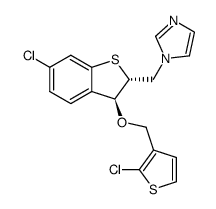 trans-1-<<6-chloro-3-<(2-chloro-3-thienyl)methoxy>-2,3-dihydrobenzothien-2-yl>methyl>1H-imidazole Structure