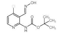 (E)-tert-Butyl 4-chloro-3-((hydroxyimino)methyl)-pyridin-2-ylcarbamate结构式