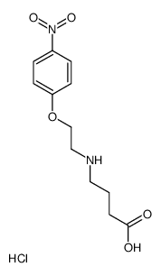 4-[2-(4-nitrophenoxy)ethylamino]butanoic acid,hydrochloride结构式