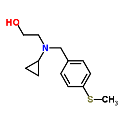 2-{Cyclopropyl[4-(methylsulfanyl)benzyl]amino}ethanol结构式