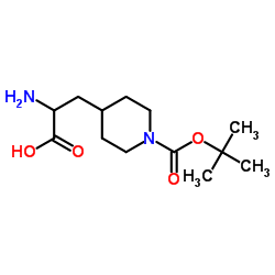 2-amino-3-[1-(tert-butoxycarbonyl)piperidin-4-yl]propanoic acid Structure