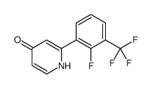 2-[2-fluoro-3-(trifluoromethyl)phenyl]-1H-pyridin-4-one结构式