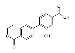 4-(4-ethoxycarbonylphenyl)-3-hydroxybenzoic acid结构式