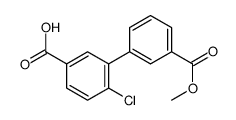 4-chloro-3-(3-methoxycarbonylphenyl)benzoic acid结构式
