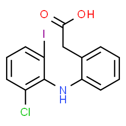 2-[(2-Chloro-6-iodophenyl)amino]benzeneacetic acid structure