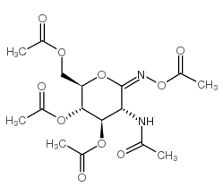 2-乙酰氨基-2-脱氧-D-葡萄糖酸肟-1,5-内酯1-n,3,4,6-四乙酸酯结构式