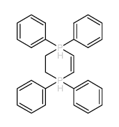 1,1,4,4-tetraphenyl-1,4-diphosphoniacyclohex-2-ene结构式
