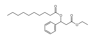 3-ethoxy-3-oxo-1-phenylpropyl decanoate结构式