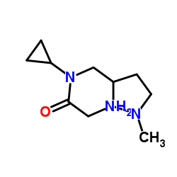 N-Cyclopropyl-N-[(1-methyl-3-pyrrolidinyl)methyl]glycinamide结构式