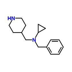 N-Benzyl-N-(4-piperidinylmethyl)cyclopropanamine Structure