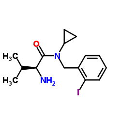 N-Cyclopropyl-N-(2-iodobenzyl)-L-valinamide结构式