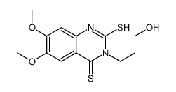 3-(3-hydroxypropyl)-6,7-dimethoxy-1H-quinazoline-2,4-dithione Structure