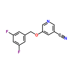 5-[(3,5-Difluorobenzyl)oxy]nicotinonitrile结构式