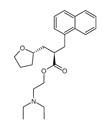 (2R,2'S)-2-(diethylamino)ethyl-2-<(naphth-1-yl)methyl>-3-(tetrahydro-2-yl)propanoate Structure