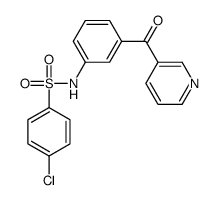 4-chloro-N-[3-(pyridine-3-carbonyl)phenyl]benzenesulfonamide结构式