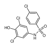 2,6-dichloro-4-(p-chlorobenzenesulfonamido)phenol结构式