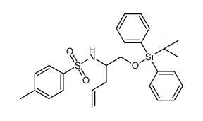 N-(1-((tert-butyldiphenylsilyl)oxy)pent-4-en-2-yl)-4-methylbenzenesulfonamide结构式