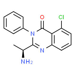 (S)-2-(1-氨基乙基)-5-氯-3-苯基喹-4(3H)-酮结构式
