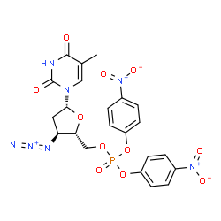 3'-azidothymidine-5'-bis(4-nitrophenyl)phosphate结构式