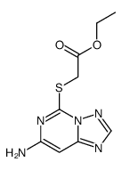 ethyl 2-[(7-amino-[1,2,4]triazolo[1,5-c]pyrimidin-5-yl)sulfanyl]acetate Structure