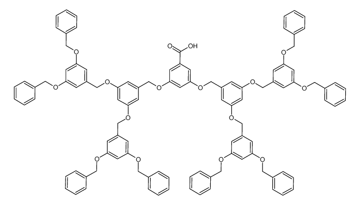 3,5-Bis-[3,5-bis-(3,5-bis-benzyloxy-benzyloxy)-benzyloxy]-benzoic acid结构式