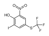 2-iodo-6-nitro-4-(trifluoromethylsulfanyl)phenol结构式