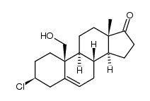3β-Chlor-19-hydroxy-androst-5-en-17-on Structure