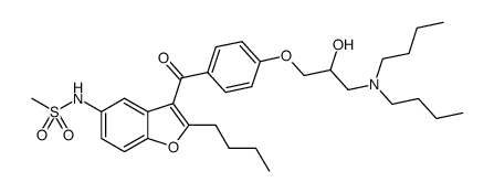 N-(2-butyl-3-{4-[3-(dibutylamino)-2-hydroxypropoxy]benzoyl}-1-benzofuran-5-yl)methanesulfonamide结构式