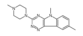 5,8-Dimethyl-3-(4-methyl-1-piperazinyl)-5H-1,2,4-triazino(5,6-b)indole结构式