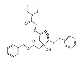 1,2-dibenzyl 3-(2-(diethylamino)-2-oxoethyl) 2-hydroxypropane-1,2,3-tricarboxylate Structure