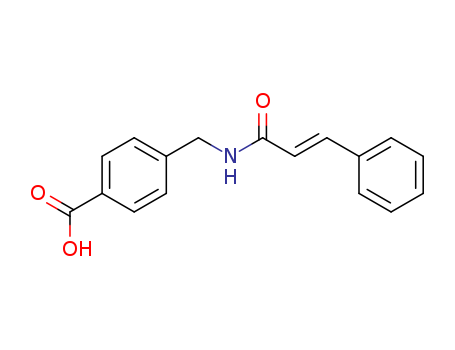 4-(肉桂酰胺甲基)苯甲酸结构式