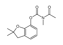 (2,2-dimethyl-3H-1-benzofuran-7-yl) N-acetyl-N-methylcarbamate结构式