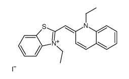 1-ethyl-2-[(3-ethyl-3H-benzothiazol-2-ylidene)methyl]quinolinium iodide picture