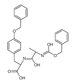 (2S)-2-[[(2S)-2-(phenylmethoxycarbonylamino)propanoyl]amino]-3-(4-phenylmethoxyphenyl)propanoic acid结构式
