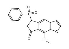 8-methoxy-5-(phenylsulfonyl)-5H-indeno[5,6-b]furan-7(6H)-one结构式