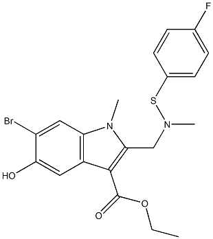 ethyl 6-broMo-2-(((4-fluorophenylthio)MethylaMino)Methyl)-5-hydroxy-1-Methyl-1H-indole-3-carboxylate Structure