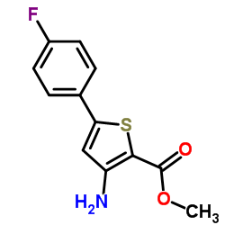 3-氨基-5-(4-氟苯基)噻吩-2-羧酸甲酯结构式