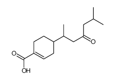 4-(6-methyl-4-oxoheptan-2-yl)cyclohexene-1-carboxylic acid Structure