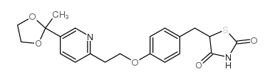 5-[4-[2-[5-(2-METHYL-1,3-DIOXOLAN-2-YL)-2-PYRIDYL]ETHOXY]-BENZYL]-2,4-THIAZOLIDINEDIONE structure