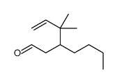 3-(2-methylbut-3-en-2-yl)heptanal Structure