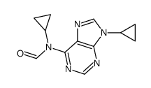 Formamide, N-cyclopropyl-N-(9-cyclopropyl-9H-purin-6-yl)- Structure