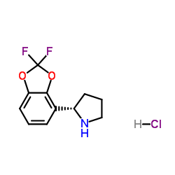 (S)-2-(2,2-difluorobenzo[d][1,3]dioxol-4-yl)pyrrolidine hydrochloride structure