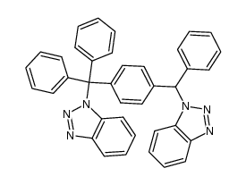 1-((4-((1H-benzo[d][1,2,3]triazol-1-yl)(phenyl)methyl)phenyl)diphenylmethyl)-1H-benzo[d][1,2,3]triazole Structure