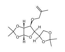 5-[2,2-dimethyl-(4R)-1,3-dioxolan-4-yl]-2,2-dimethyl-(3aR,5R,6S,6aR)-perhydrofuro[2,3-d][1,3]dioxol-6-yl 2-methylallyl ether Structure