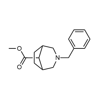 3-苄基-3-氮杂双环[3.2.1]辛烷-8-羧酸甲酯结构式