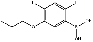 2,4-二氟-5-丙氧基苯基硼酸结构式