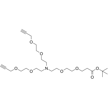N-(t-butyl ester-PEG2)-N-bis(PEG2-propargyl) structure
