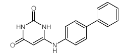 2,4(1H,3H)-Pyrimidinedione,6-([1,1'-biphenyl]-4-ylamino)-结构式